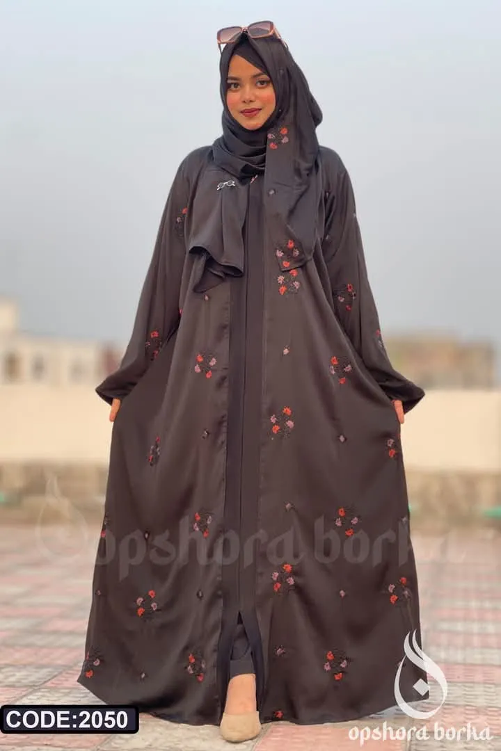 Embroidery Flower Borka